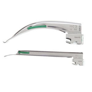 (To Be Discontinued) Laryngoscope Blade, Rusch GreenLite, Single-Use (Disposable), Metal,