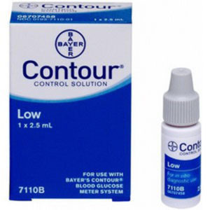 Glucometer, Bayer Contour, Control Solution,