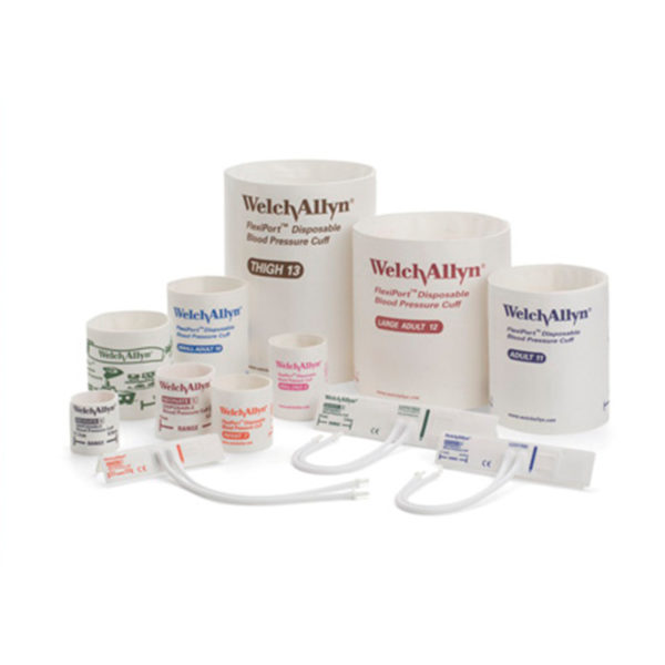 BP Cuff, Welch Allyn FlexiPort, Double Tube, Disposable,