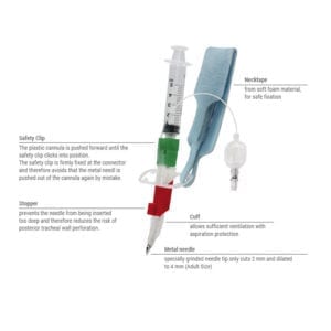 Cricothyrotomy Set, Quicktrach II with Cuff, 4.0mm ID,