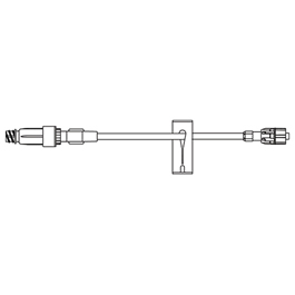 IV Tubing, Extension Set, Standard Bore w/Bonded UltraSite Valve, SPIN-LOCK Connector,