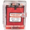 Public Bleeding Control Station, 8 Pack Vacuum Sealed, Clear Polycarbonate Case,