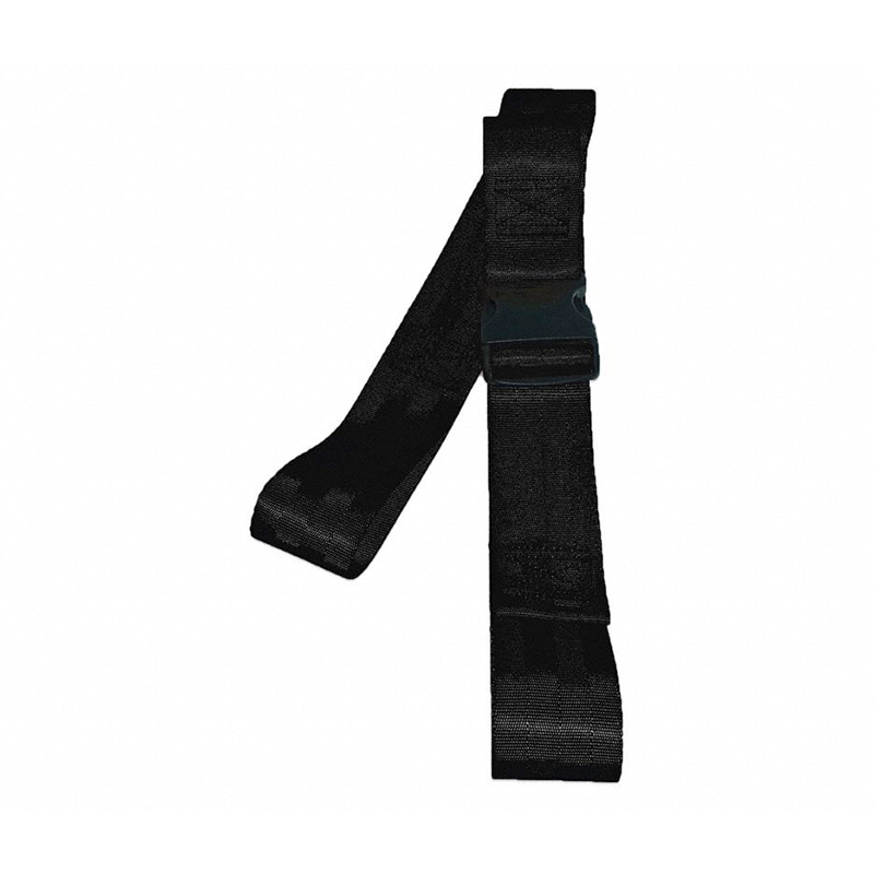Black Nylon Strap, 2 Wide X 28 Long, Plastic Buckle - 6095