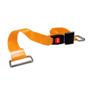 Backboard/Cot Strap, BioThane (Patho-Shield) 5’ 2-piece Auto Buckle with Roller Buckle Ends,