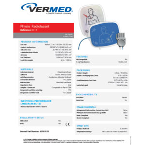 Defibrillator Electrode, Physio Control, Radiolucent