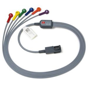 ECG Cable, 12 Lead,  6-Wire Precordial (AHA) for LifePak 12/15