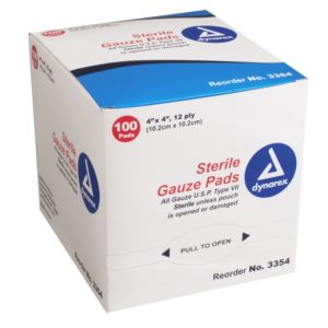 Gauze, Pads, 12 Ply, Individually Packaged, Sterile