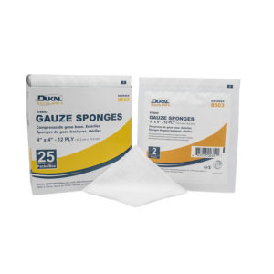 Gauze Dressings, 4" x 4", 12 ply, Sterile,