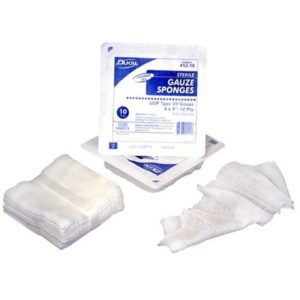 Gauze, Pads 8" x 4", 12 Ply, Sterile,