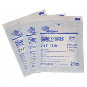 Gauze, Pads 2″ x 2″, 12 Ply, Sterile