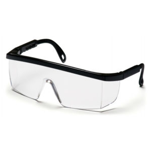 Safety Glasses, Integra, Clear Lens with Black Frame,