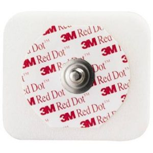 Electrodes, 3M Red Dot Monitoring Electrode with Foam Tape and Sticky Gel,