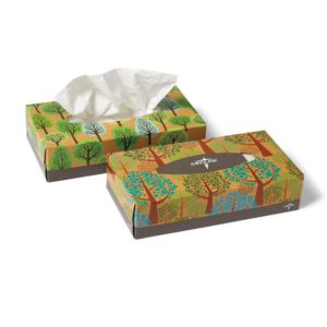 Facial Tissue, Standard 2-PLY Flat Paper,