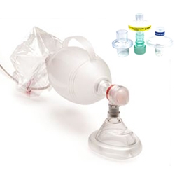 BVM, Ambu SPUR II with Mask, Reservoir, and HEPA Filter,