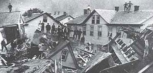 Destruction at Johnstown after the Johnstowne ...