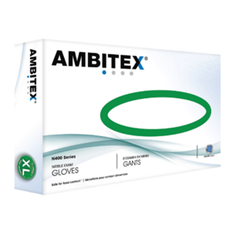 AmbitexN400SeriesPowderFreeBlueNitrileGlovesXL1000Carton