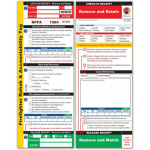 Tags, Firefighter REHAB NFPA 1584,