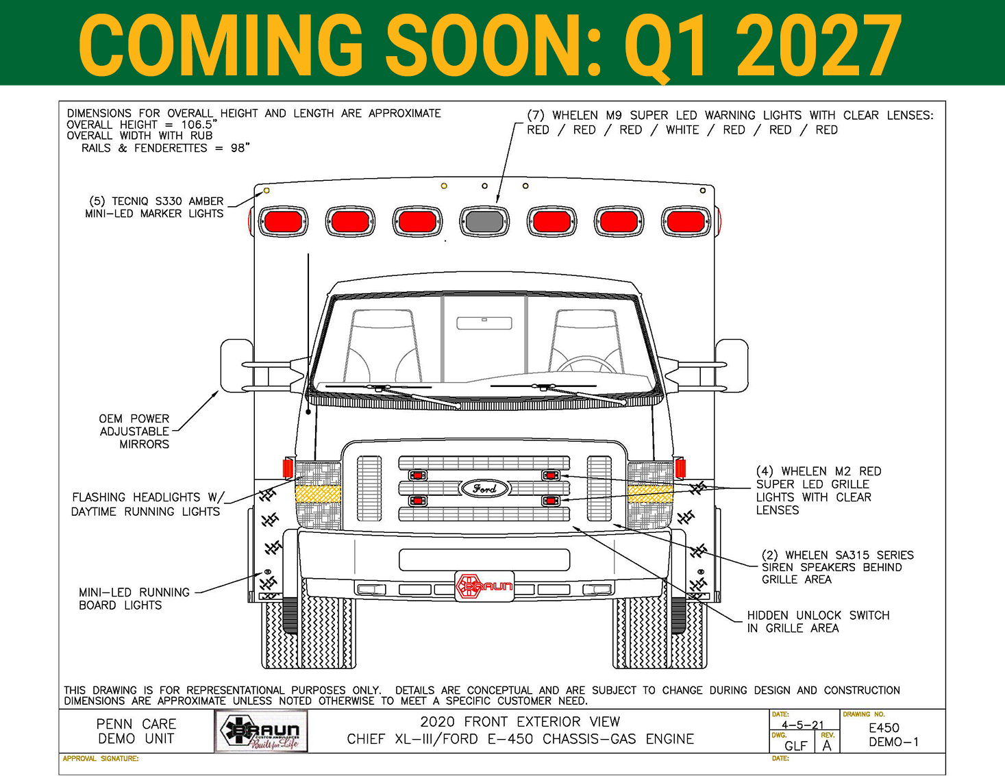 2025 Braun Chief XL Ford E-450 Type III