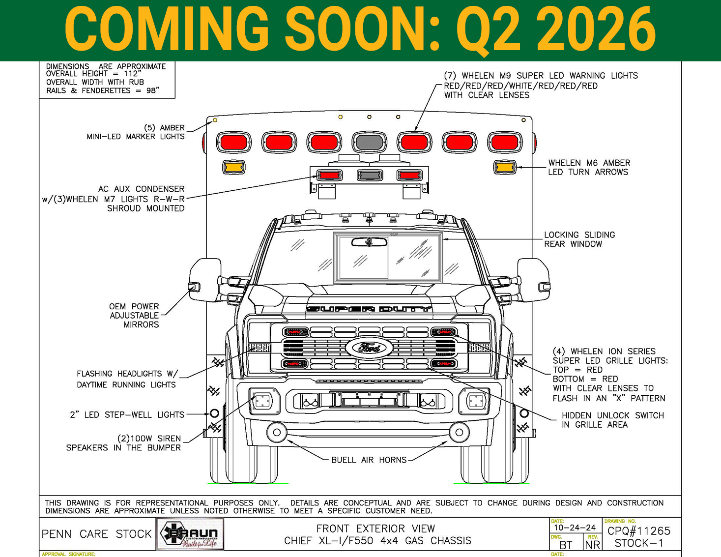 2025 Braun Chief XL Ford F-550 Type I