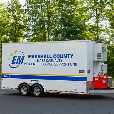 A Mobile Morgue Expansion Trailer for disaster response.