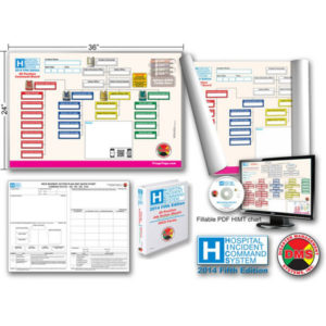 Command Board, HICS 2014 Deluxe, 26 Positions for Smaller Hospitals