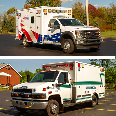 Selection of new and pre-owned ambulances.