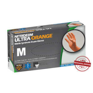 Gloves, NitriDerm Ultra Orange, 4.3 MIL, Powder-free Nitrile,