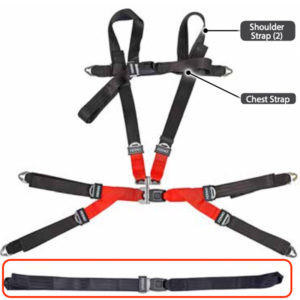 Backboard / Cot Strap, Ferno 2-Piece Metal Buckle,