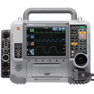 Physio Control LifePak 15 refurbished AED monitor.