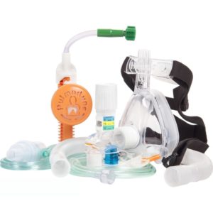 CPAP, Pulmodyne, O2-MAX BiTrac ED Mask, 3-SET Valve, Expandable Tubing, Filter,