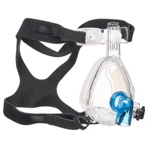 Mask, Pulmodyne, BiTrac NIV SE Full Face Mask with Standard Elbow 22mm Female, OmniClip with Silicone Forehead Pad and Reusable Head Strap,