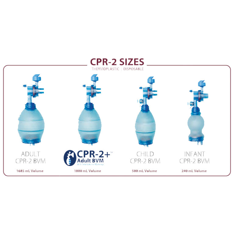 BVM, Mercury Medical, CPR2+, Oxygen Bag Reservoir, Popoff, PEEP Valve