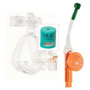 CPAP, Pulmodyne, O2-MAX BiTrac ED Mask, 10cm H2O Valve, Expandable Tubing, Filter, Nebulizer Included and Ohmeda Quik-Connect,