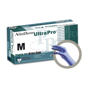 Gloves, Nitriderm Ultra Pro, Cobalt Blue, 5.1 MIL, Powder-free Nitrile,