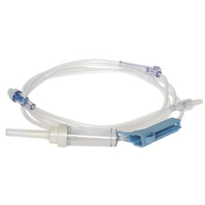 IV Tubing, 10 Drop IV Admin Set, Non-Vented, 2 Sure-Lok Needle-Free Y-Sites with Roller Clamp, Rotating Male Luer Lock