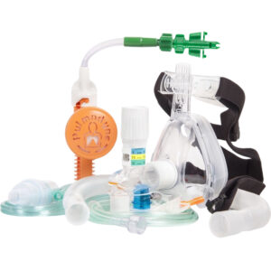 CPAP, Pulmodyne, O2-MAX BiTrac ED Mask, 3-SET Valve, Expandable Tubing, Filter,