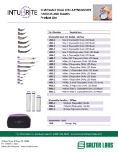 Laryngoscope Blade, IntuBrite Dual LED, Disposable,