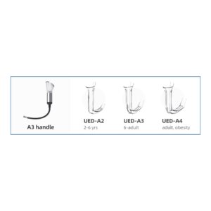 Video Laryngoscope Blade, UE Scope A3 Handle, Disposable,