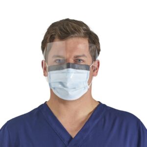 Mask, Fluidshield with Earloops, Wraparound Visor