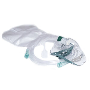 Oxygen Mask, High Concentration 3-in-1, Elongated Style, One Size Adjustable Adult,