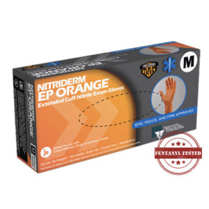 Gloves, NitriDerm EP Orange, Nitrile, 6.5 Mil