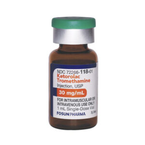 Ketorolac Tromethamine Injection, 30MG/mL, 1mL Vial,