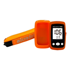 Glucometer, Microdot Pro EMS with Protective Sleeve, and Carrying Case,