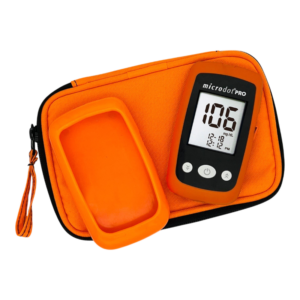 Glucometer, Microdot Pro EMS with Protective Sleeve, and Carring Case,