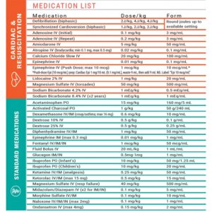 Pediatric Dosing Tape, Dose by Growth EMS Standard Pediatric Emergency Tape,