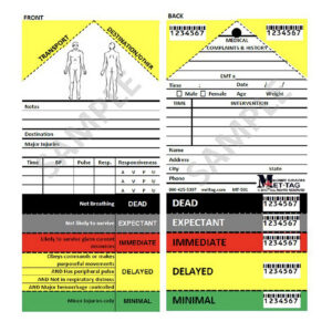 Triage Tag, Met Tag, Medical Triage Salt Method, Triage Tag, Met Tag, Medical Triage Salt Method,