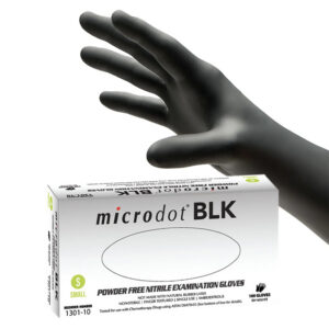 Gloves, Microdot Black, 3.5 MIL, Powder-free Nitrile, Gloves, Microdot Black, 3.5 MIL, Powder-free Nitrile,