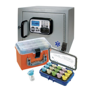 LockBox, CompX Narc iD Box with Blue Tote,